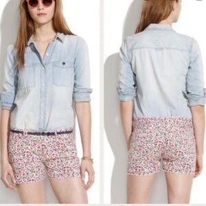 - NWT Madewell Denim Floral Print Shorts